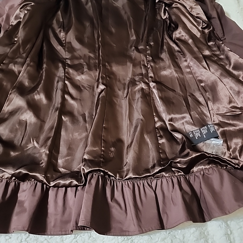 bebe Dark Brown Trench Coat - Picture 3 of 13